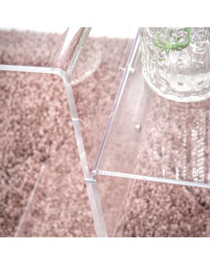 Table basse Bangles transparente - 56x28x46 cm